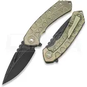 Bestech Coltello pieghevole Buwaya - Blackwash - Titanium, verde