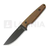 Za Pas Coltello Handie, Brown Micarta, Black Coating