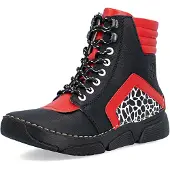 Rieker Stivaletto stringato rosso / nero / bianco
