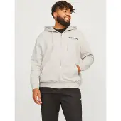 Jack & Jones Plus Size Felpa Con Cappuccio E Zip Stampato
