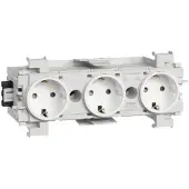 Hager GS30019016 Steckdose 3-fach Wago Steck/Klemmtechnik (GS30019016)