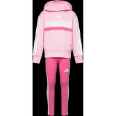 Adidas Completo per l'allenamento 'SEASONAL ESSENTIALS TIBERIO 3 STRIPES FLEECE LEGGINGS' rosa / rosa / bianco