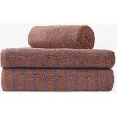 Bongusta Naram Hand Towels Asciugamano (50 x 80 cm, camel / ultramarine)