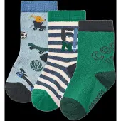 Liewood Kid's Silas Socks 3-Pack Calze casual Bambini (17-18, verde)