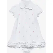 Ralph Lauren Abito a polo in cotone con logo all-over