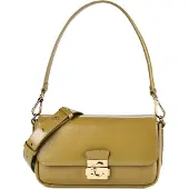 Coccinelle C-Me Borsa a spalla Vera Pelle 24 cm verde