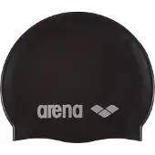 Arena Classic Silicone Cuffia da nuoto nero/grigio
