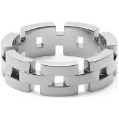 Daniel Wellington Anello Acciaio 3 Maglie 60 mm — Anello