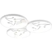 TRIO Lighting Plafoniera Groovy a 3 luci bianco 4.000K