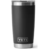 Yeti Rambler Tumbler Cup 20oz Mag Slider Lid, Black, tazza thermos con coperchio, 591 ml