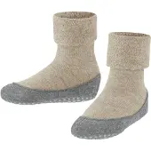 Falke Kid's Cosyshoe Basic Pantofole Bambini (25-26, beige/grigio)