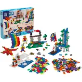 Plus plus Bambola Plusplus Klocki Mini Basic Neon Super Set 1200 Unità