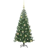 vidaXL Albero di Natale verde, 120 cm, in PVC
