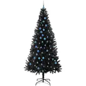vidaXL Albero di Natale nero 240 cm PVC