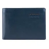 Piquadro Portafoglio pelle sottile blu navy — Portafoglio