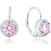 Beneto Orecchini argento cristalli rosa AGUC1159 — Orecchini