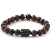 Agato Bracciale perline occhio di tigre MINK114 19 cm — Bracciale