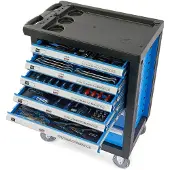 HBM carrello porta attrezzi completo 196 pezzi, blu