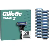 Gillette MACH3 Teste di ricambio 20 pezzi — Lame di ricambio