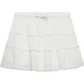 Superdry per donna. W7210424A Gonna bianca a balze (XXS), Bianco, Casual, Cotone