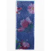 Desigual , foulard rettangolare bluestrip, Poliestere, Blu, U