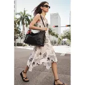 Desigual , Grande borsa intrecciata brillante, Donna, Poliuretano, Nero, U