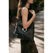 Desigual , borsa media zalio, Donna, Poliuretano, Nero, U