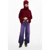 Desigual , set maglione crop e berretto, Donna, Poliestere, Rosso, U