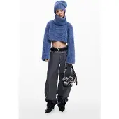 Desigual , pack maglia crop e cappello, Donna, Poliestere, Blu, U