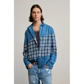 Desigual , camicia patch a quadri, Uomo, Cotone, Blu, M