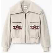 Desigual , Giacca trucker, Cotone, Bianco, L