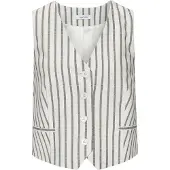LASCANA Gilet da completo crema / grigio