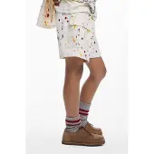Desigual , bermuda cargo splash, Bambini, Cotone, Bianco, 7/8