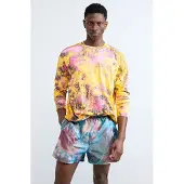 Desigual , maglietta ricamata stampata, Uomo, Cotone, Giallo, M