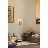 Nordlux Applique Konchi con cavo e spina, bianca