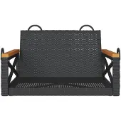 vidaXL Sedia pensile nera 63x62x40 cm in poly rattan