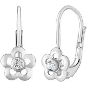 Silvego Orecchini Fiore Argento Zirconi Swarovski Silvegob70164Sw — Orecchini