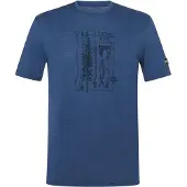 Super.natural Fishing Adventure Tee Maglia merino Uomo (XXL, blu)