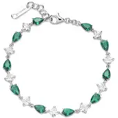 Brosway Dazzling Sterling Silver Bracciale con Fancy Life Green zirconi FLG111