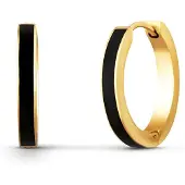 Vuch Gold Black Sara gold-plated hoop Orecchini