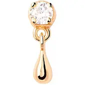 PDPaola Orecchino Singolo Placcato Oro con Zircone Watter Essentials PG01-027-U