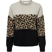 ONLY Pullover 'ONLJade' camello / écru / nero