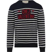 Valentino Maglia Chez in lana vergine a righe