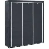 vidaXL Armadio a scomparti con aste nero 150x45x175cm tessuto