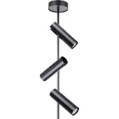 Sigma Faretto da soffitto Leda 3, 3 luci, nero