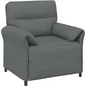 vidaXL Set di divani, 2 pezzi, grigio scuro, tessuto