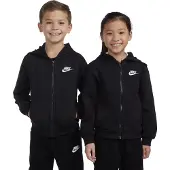 Nike Kids Giacca di felpa 'Club Fleece' nero / bianco