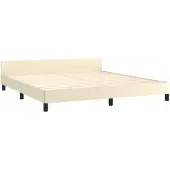 vidaXL Struttura letto con testiera crema 160x200 cm in Pelle finta