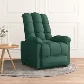 Prolenta Maison Exclusive - Poltrona relax in tessuto verde scuro