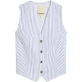 Bonprix Gilet da completo blu chiaro / bianco